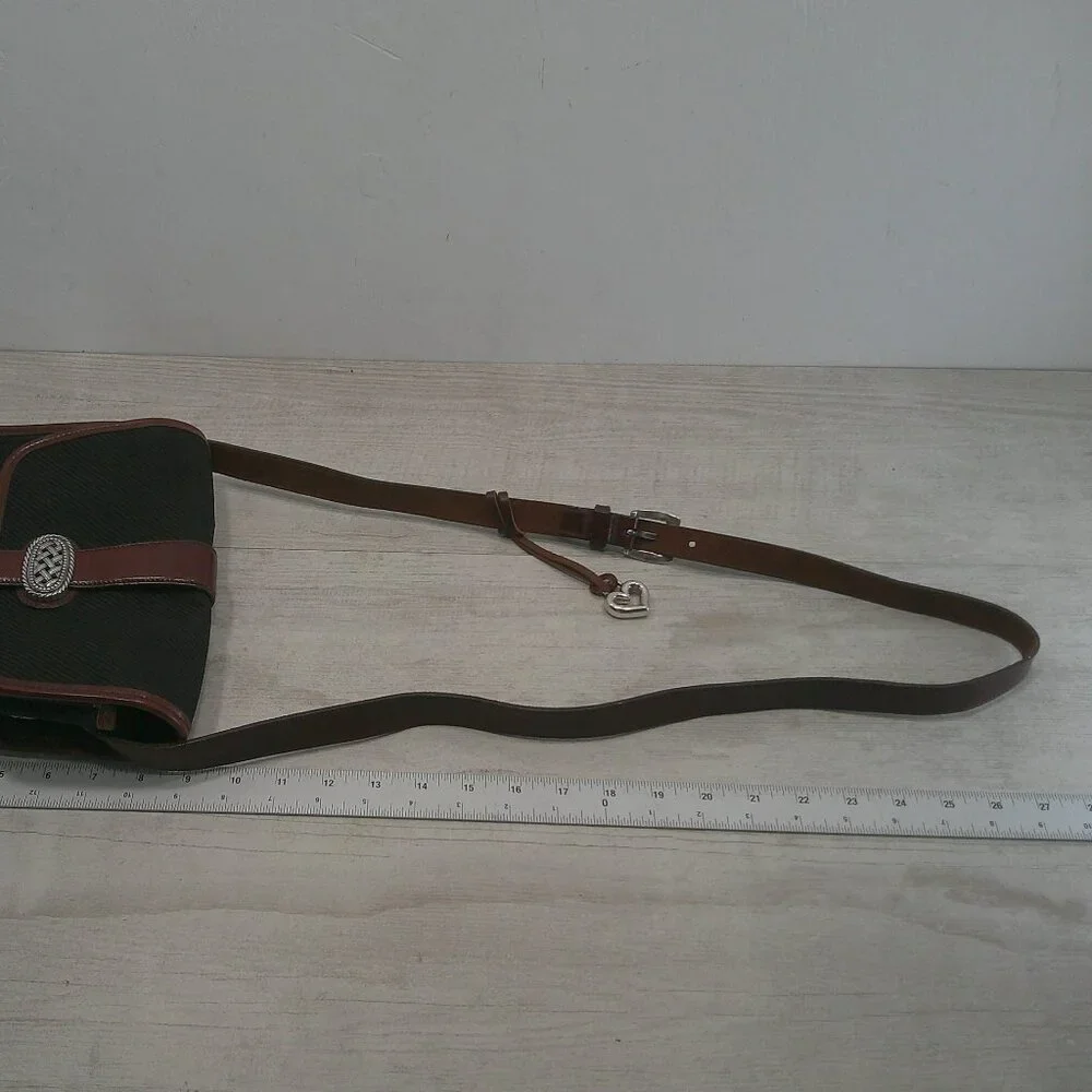 Brighton Vintage Leather Western Equestrian Style crossbody Saddle Bag Y2K